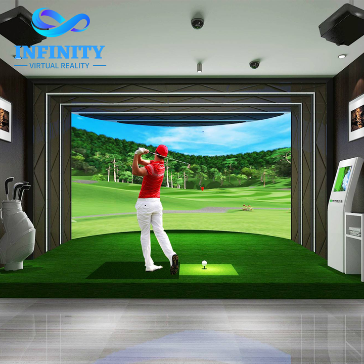 AR Golf simulator with real swing and digital gameplay